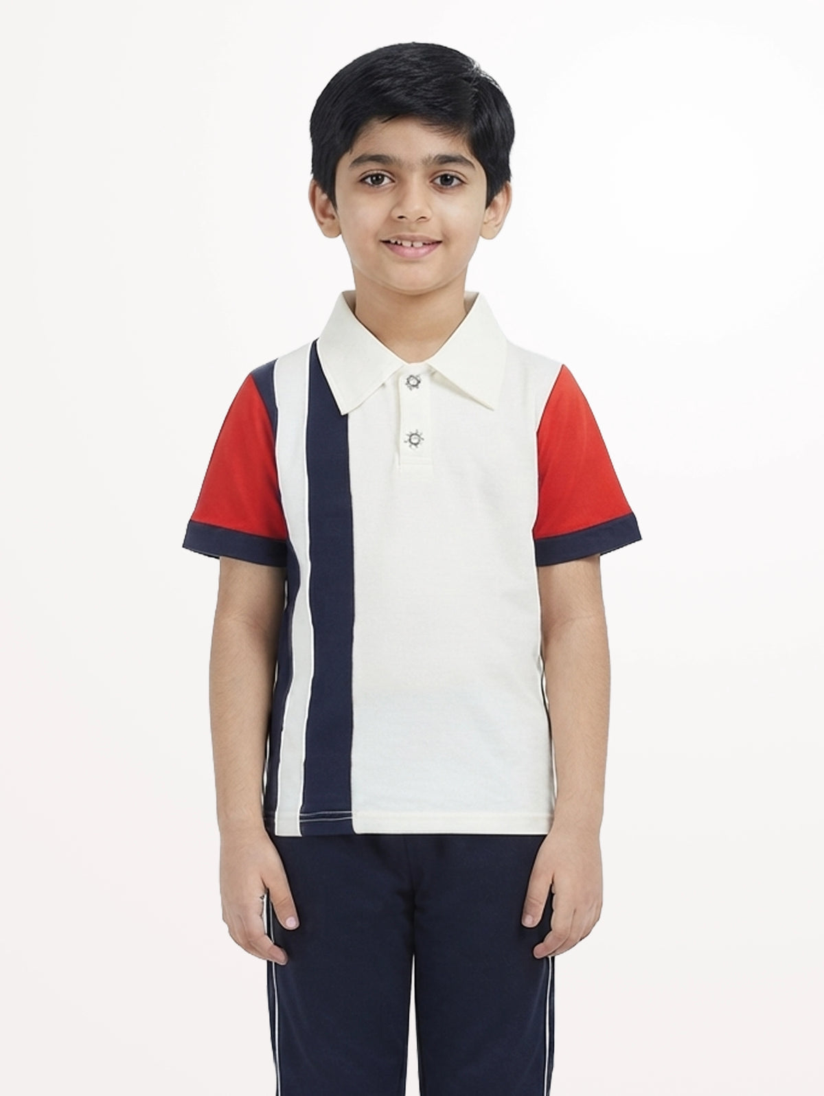 Asymmetric Color Block Polo