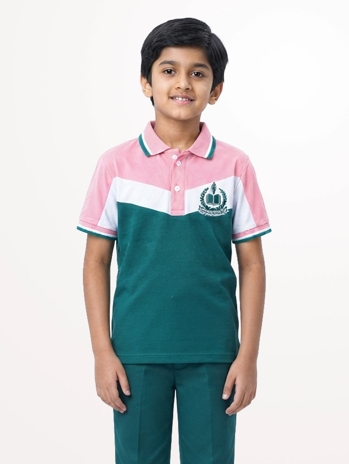 Diagonal Color Block Polo